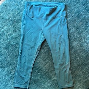 Lululemon teal crop leggings size 10